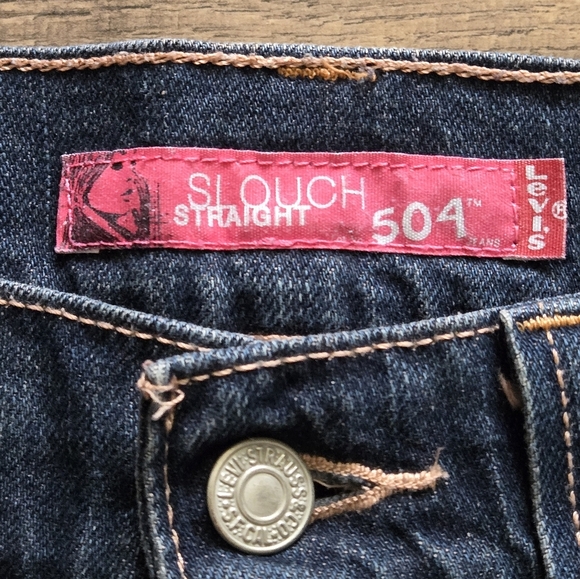 Levi Strauss 504 Women's Size 3 Medium Cotton Slouch Straight Leg Blue Jeans - Picture 8 of 9
